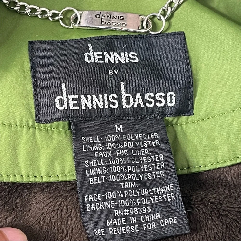 Dennis Basso green/BrownTrim Coat Jacket - Picture 7 of 11